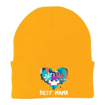 Best Mama Yoga Mom Gift Knit Cap Winter Beanie