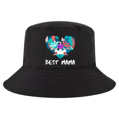 Best Mama Yoga Mom Gift Cool Comfort Performance Bucket Hat