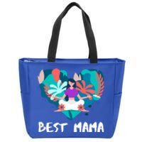 Best Mama Yoga Mom Gift Zip Tote Bag