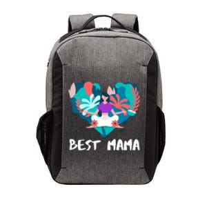 Best Mama Yoga Mom Gift Vector Backpack