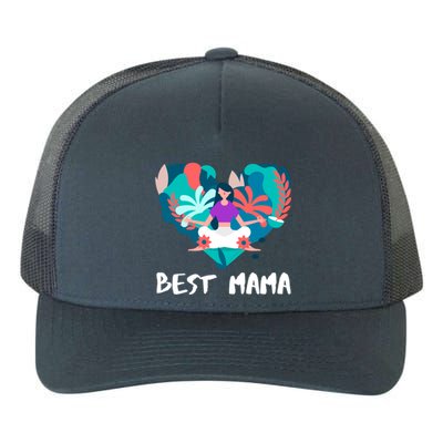 Best Mama Yoga Mom Gift Yupoong Adult 5-Panel Trucker Hat