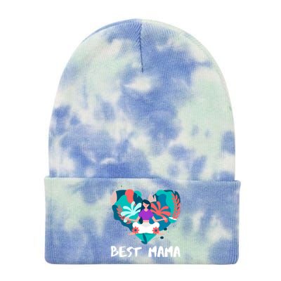 Best Mama Yoga Mom Gift Tie Dye 12in Knit Beanie