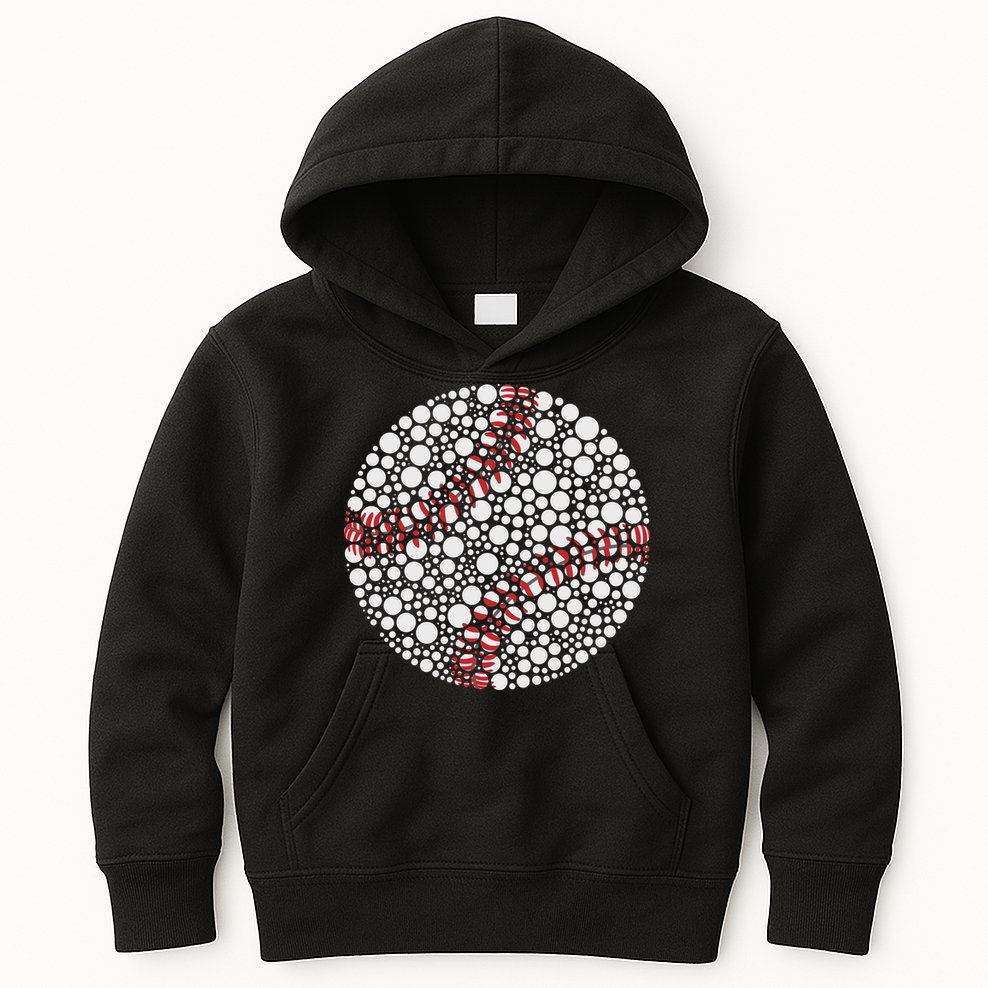 Baseball Make Your Mark International Dot Day Kids Hoodie