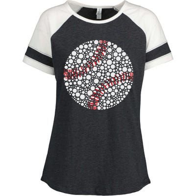 Baseball Make Your Mark International Dot Day Enza Ladies Jersey Colorblock Tee