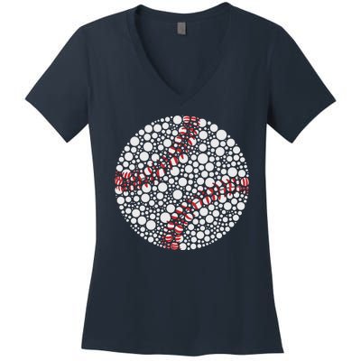 Baseball Make Your Mark International Dot Day Women's V-Neck T-Shirt