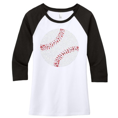 Baseball Make Your Mark International Dot Day Women's Tri-Blend 3/4-Sleeve Raglan Shirt