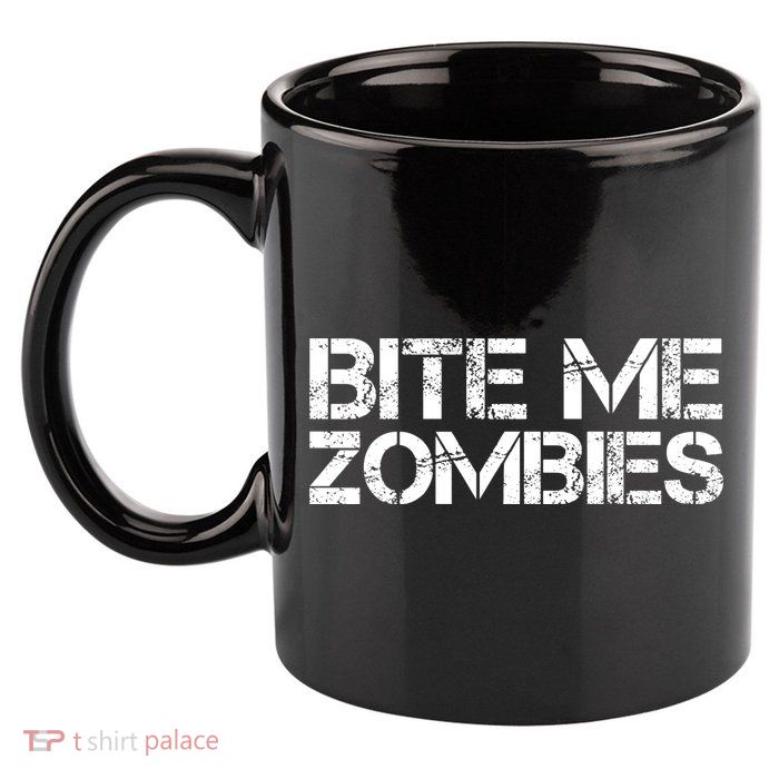 Bite Me Zombies 11oz C Handle Ceramic Mug