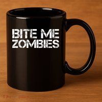Bite Me Zombies 11oz C Handle Ceramic Mug