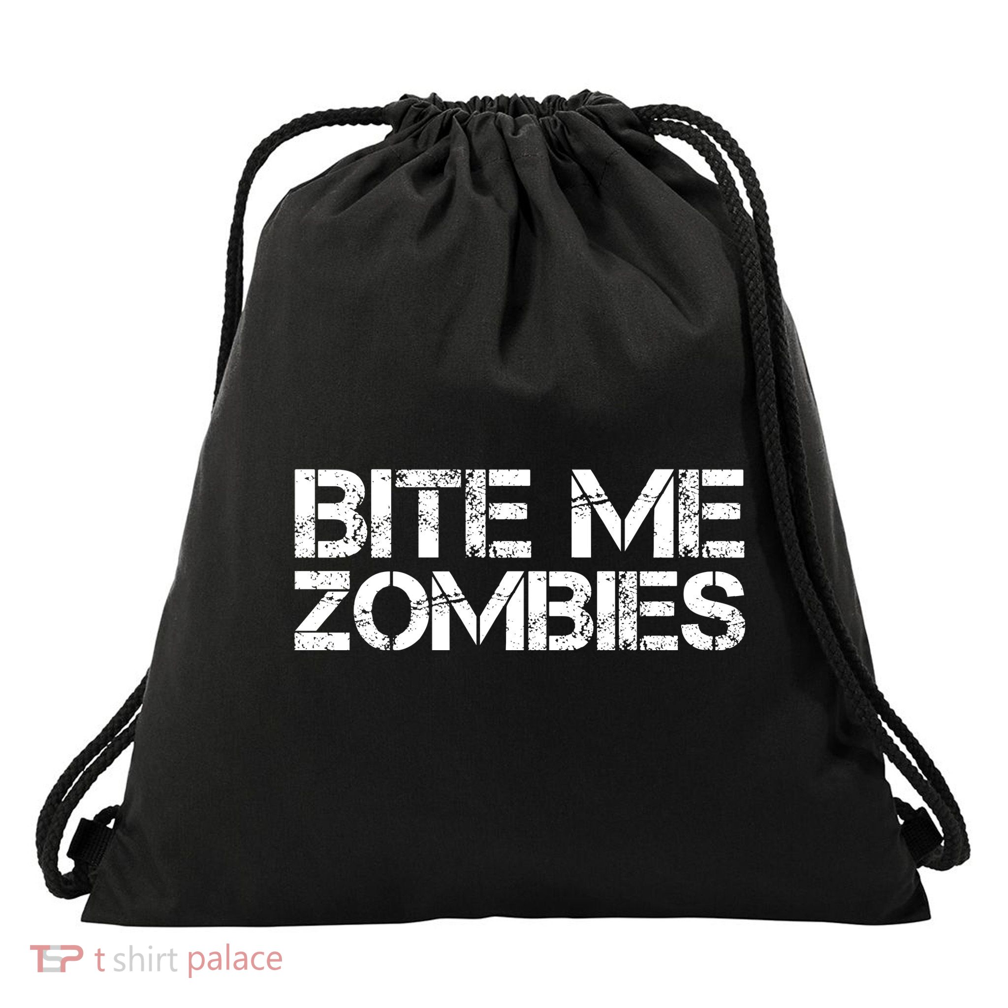 Bite Me Zombies Drawstring Bag