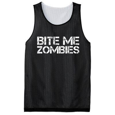 Bite Me Zombies Mesh Reversible Basketball Jersey Tank