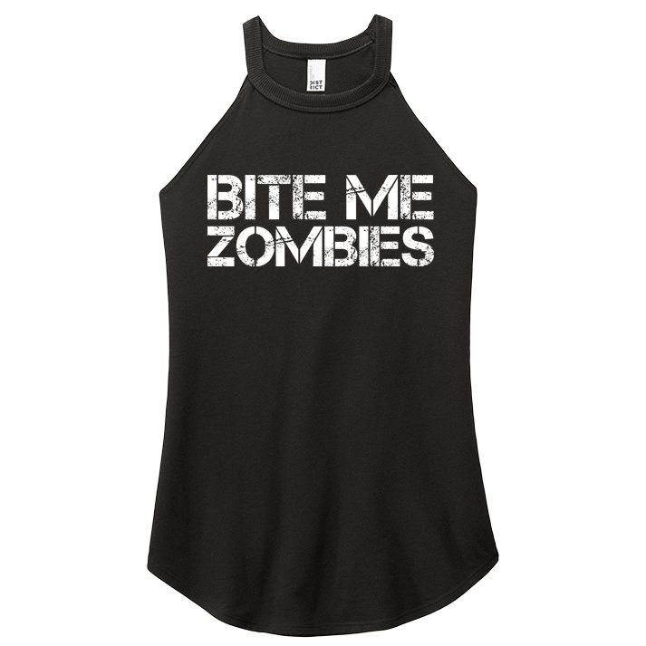 Bite Me Zombies Women's Perfect Tri Rocker Tank