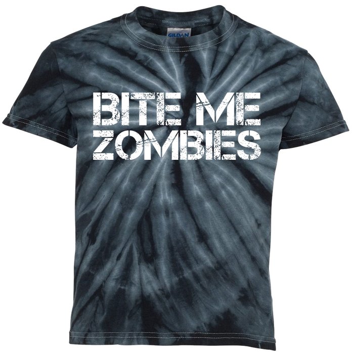 Bite Me Zombies Kids Tie-Dye T-Shirt