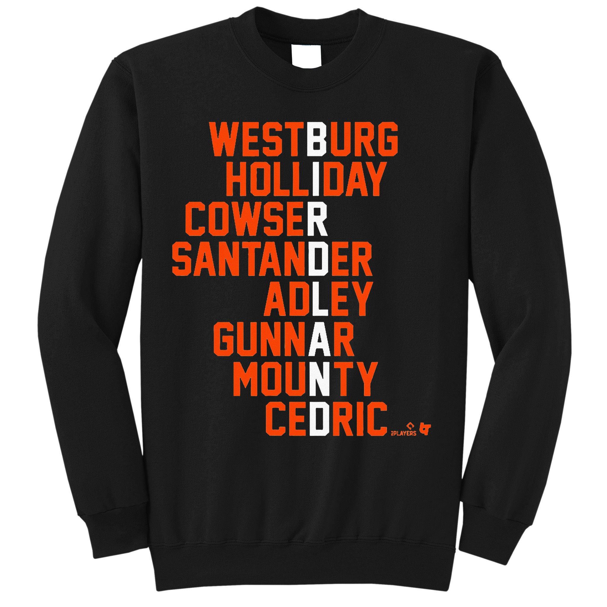 Birdland Names 2024 Baltimore Baseball Sweatshirt