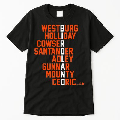 Birdland Names 2024 Baltimore Baseball Tall T-Shirt