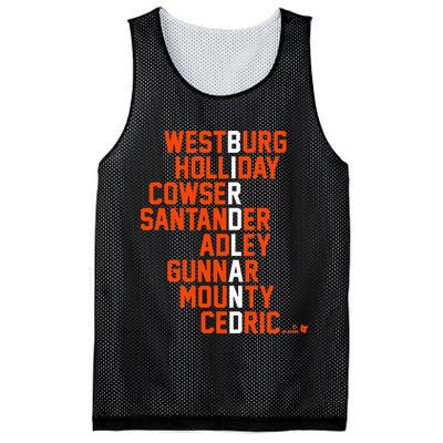 Birdland Names 2024 Baltimore Baseball Mesh Reversible Basketball Jersey Tank