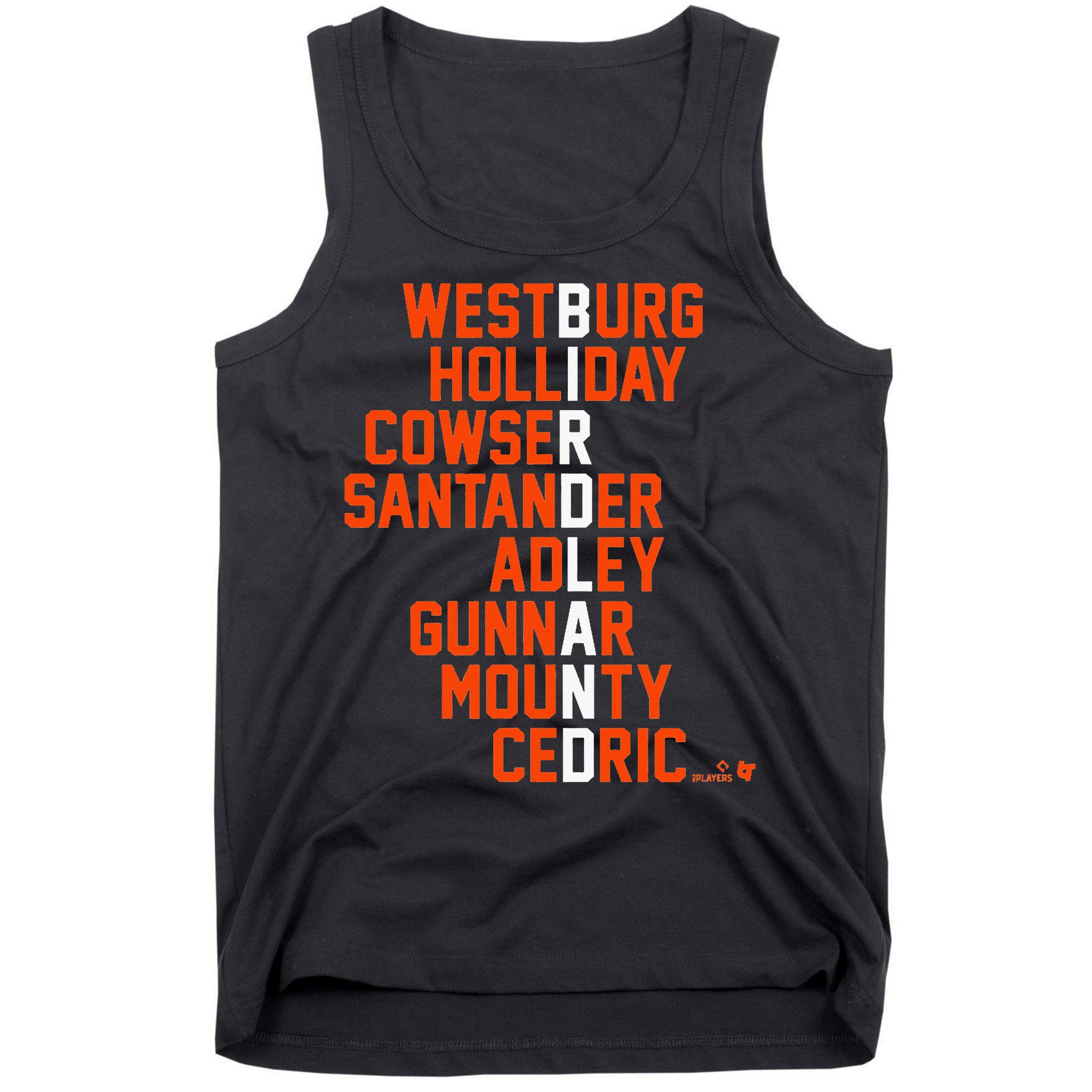 Birdland Names 2024 Baltimore Baseball Tank Top