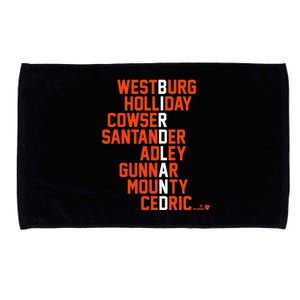 Birdland Names 2024 Baltimore Baseball Microfiber Hand Towel