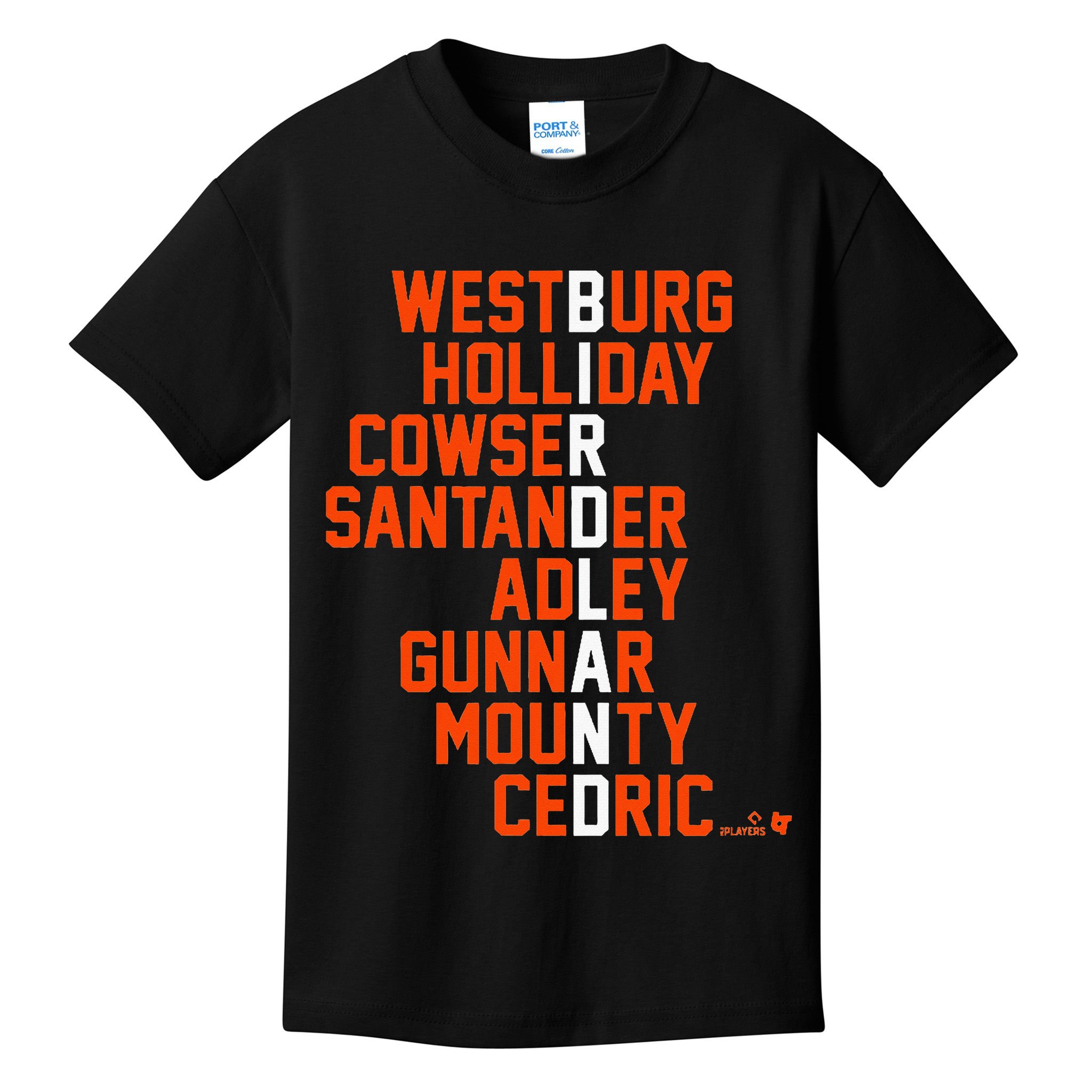 Birdland Names 2024 Baltimore Baseball Kids T-Shirt