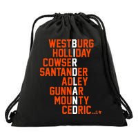 Birdland Names 2024 Baltimore Baseball Drawstring Bag