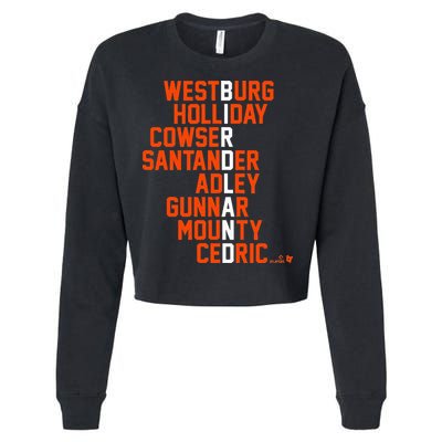 Birdland Names 2024 Baltimore Baseball Cropped Pullover Crew
