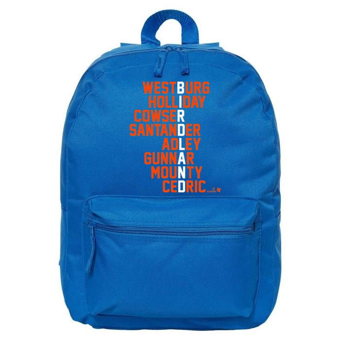 Birdland Names 2024 Baltimore Baseball 16 in Basic Backpack