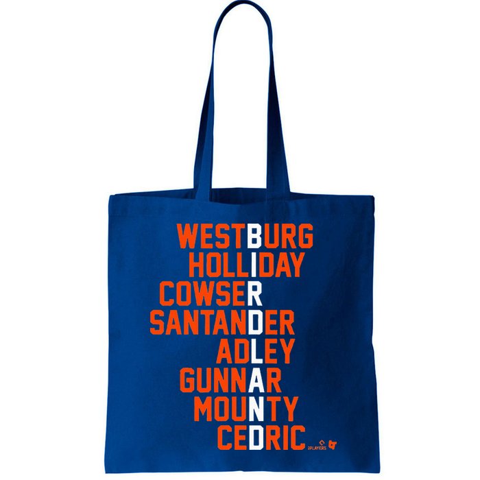 Birdland Names 2024 Baltimore Baseball Bag