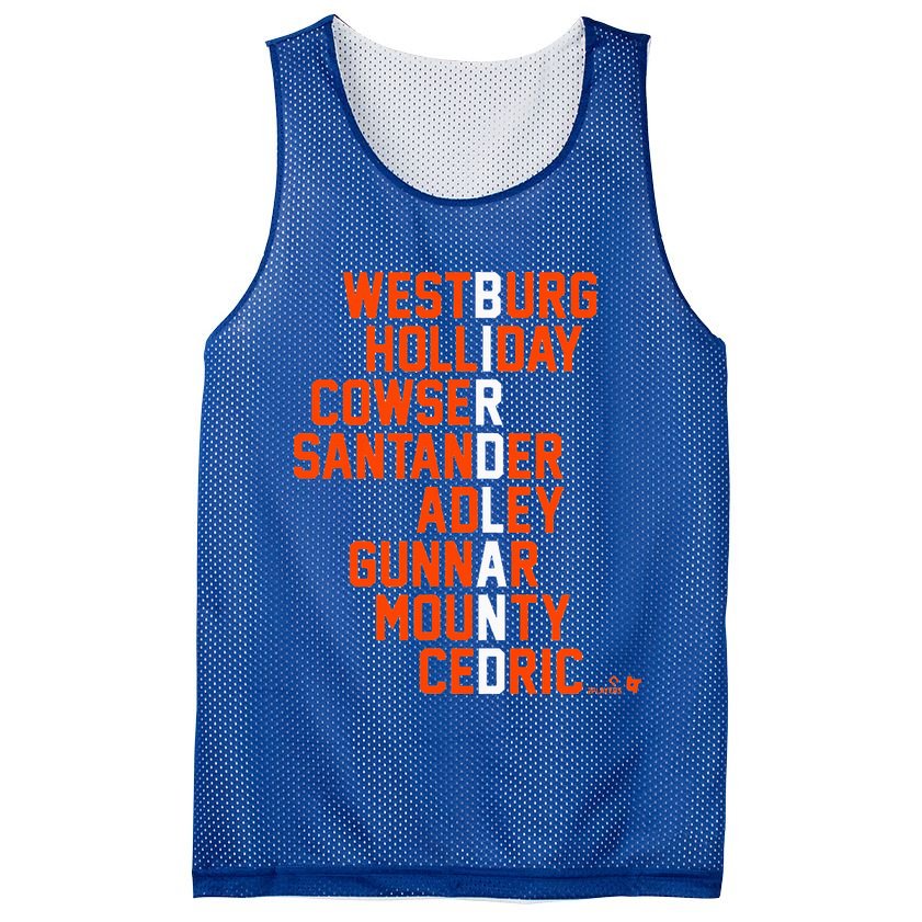 Birdland Names 2024 Baltimore Baseball Mesh Reversible Basketball Jersey Tank