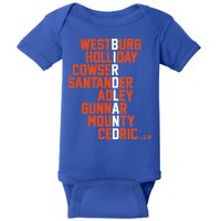 Birdland Names 2024 Baltimore Baseball Baby Bodysuit