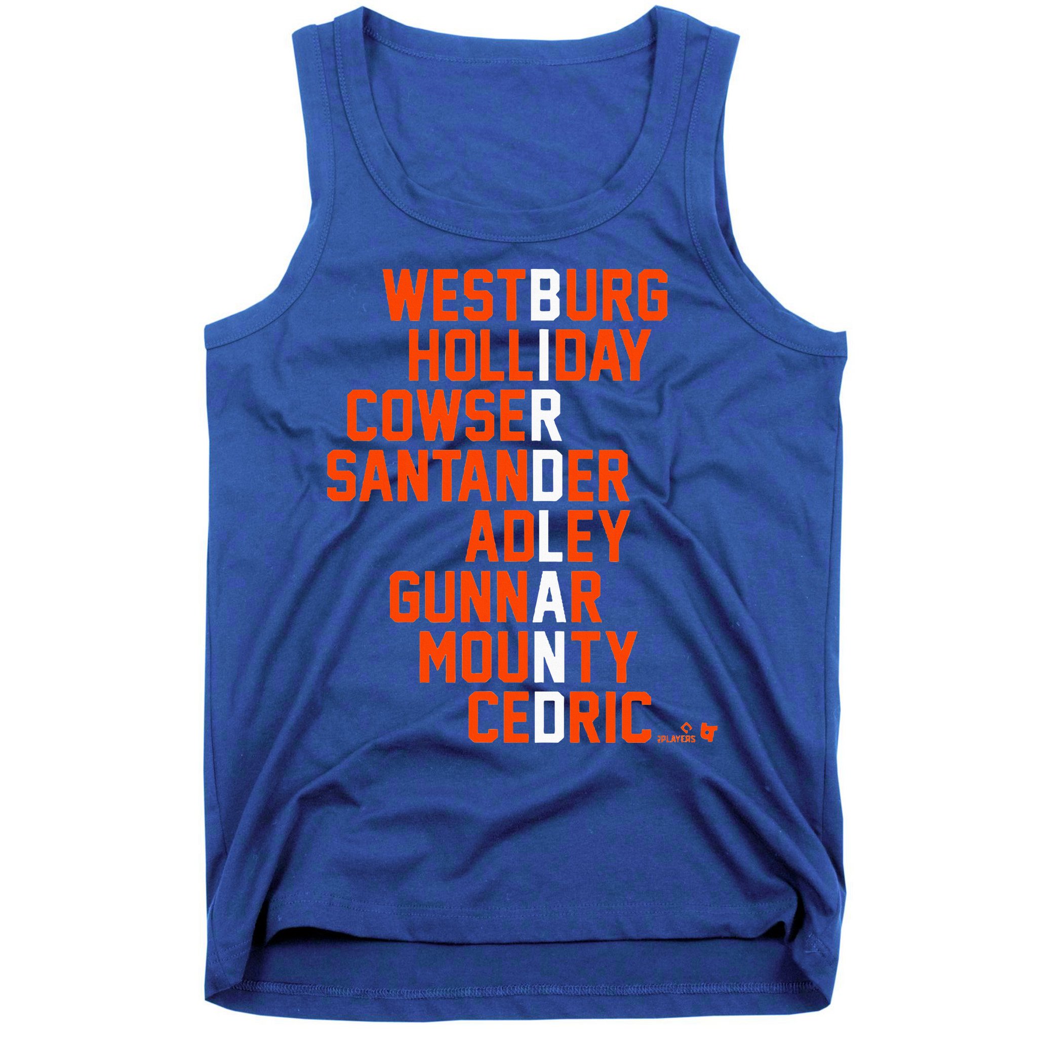 Birdland Names 2024 Baltimore Baseball Tank Top