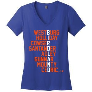 Birdland Names 2024 Baltimore Baseball Women's V-Neck T-Shirt