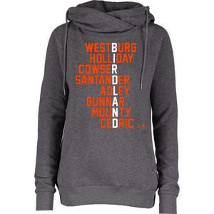 Birdland Names 2024 Baltimore Baseball Womens Funnel Neck Pullover Hood