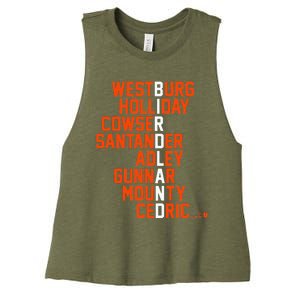 Birdland Names 2024 Baltimore Baseball Women's Racerback Cropped Tank