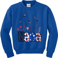 Butterflies Nana 4th Of July Happy Usa Independence Christm Gift Kids Sweatshirt