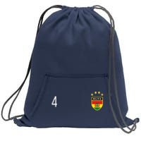 Bolivia Number 4 Sports Jersey Football Four Bolivian Sweatshirt Cinch Pack Bag