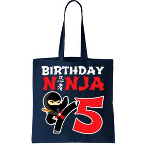 Birthday Ninja 5 Year Old Ninja Birthday Party Theme Tote Bag