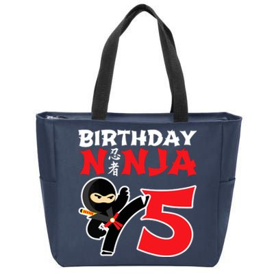 Birthday Ninja 5 Year Old Ninja Birthday Party Theme Zip Tote Bag