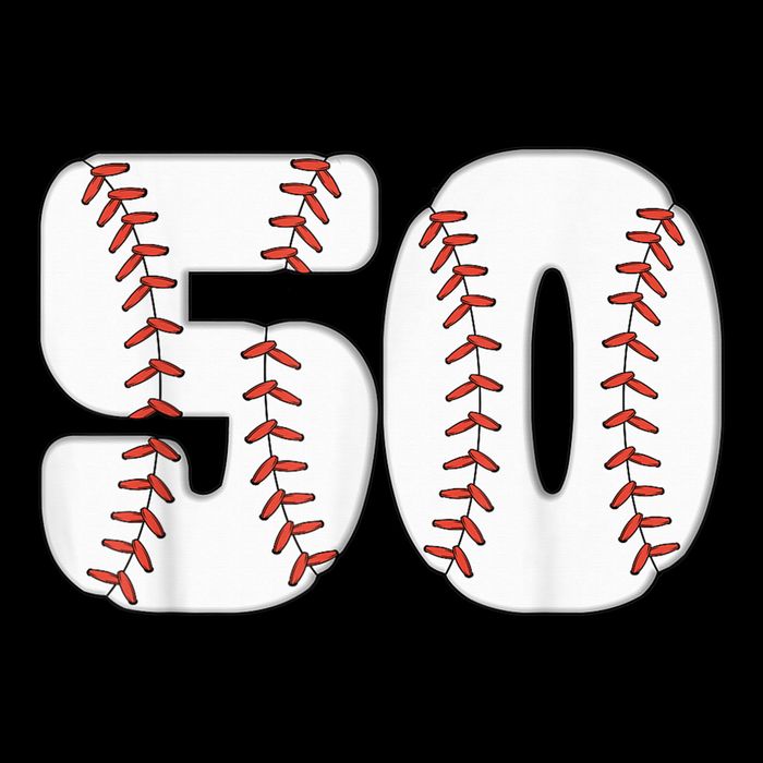 Baseball Number 50 Baseball Birthday 50 Baseball Themed 50th Drawstring Bag