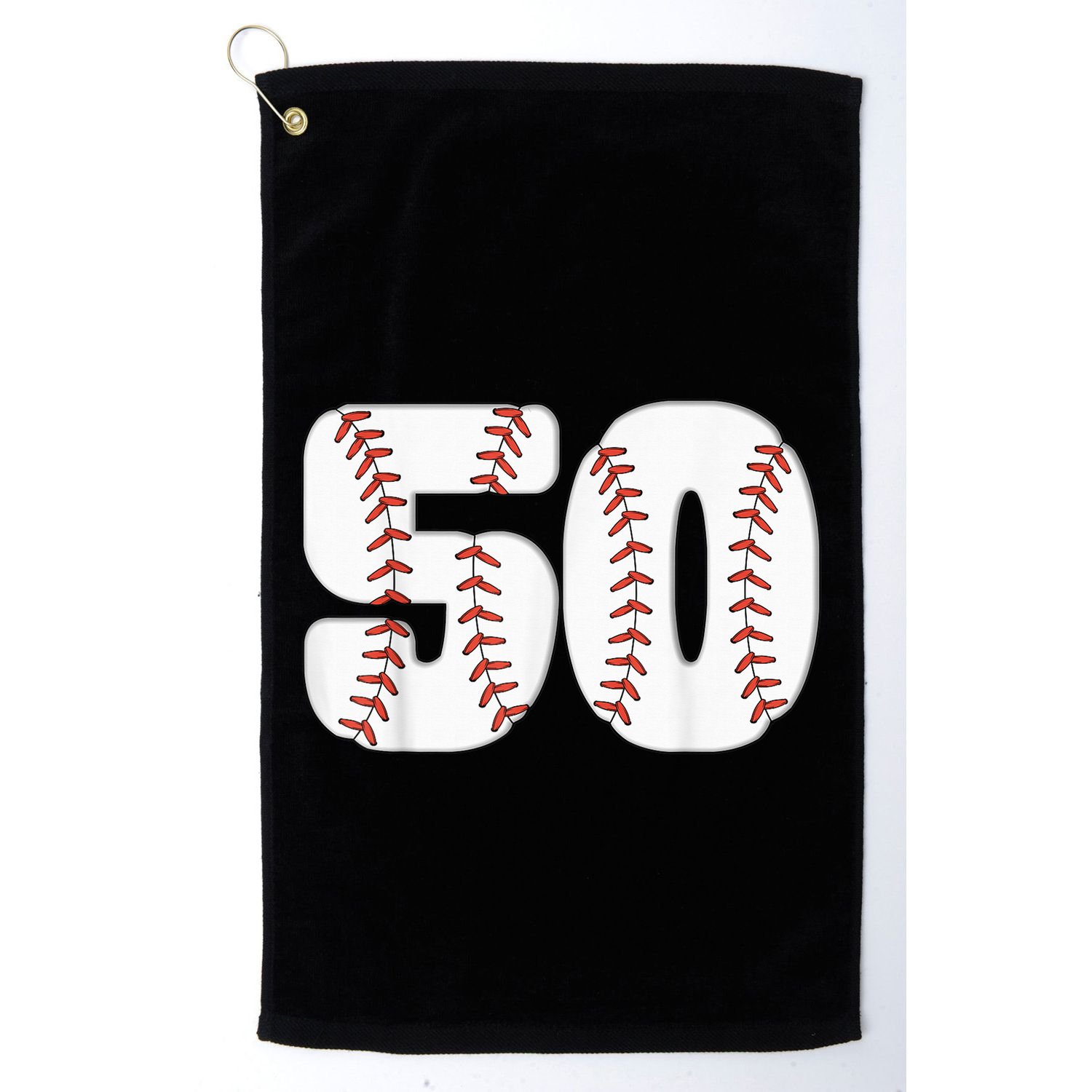 Baseball Number 50 Baseball Birthday 50 Baseball Themed 50th Golf Towel