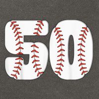 Baseball Number 50 Baseball Birthday 50 Baseball Themed 50th Cotton Canvas Backpack