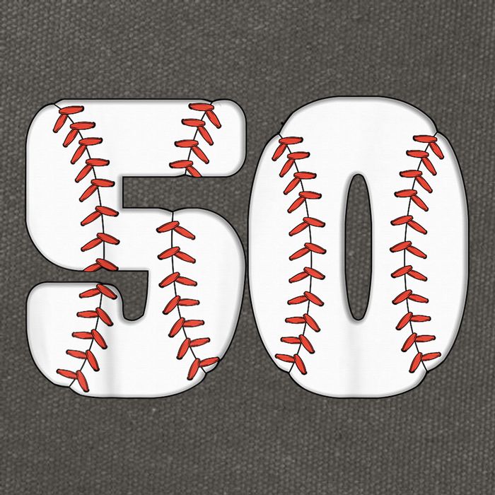 Baseball Number 50 Baseball Birthday 50 Baseball Themed 50th Cotton Canvas Backpack