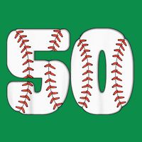 Baseball Number 50 Baseball Birthday 50 Baseball Themed 50th Baby Bodysuit