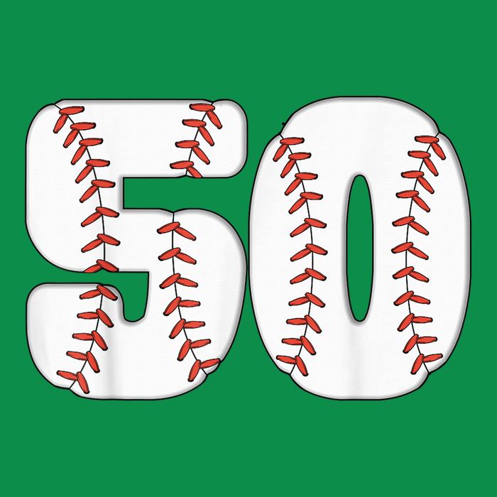 Baseball Number 50 Baseball Birthday 50 Baseball Themed 50th Baby Bodysuit