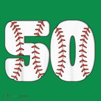 Baseball Number 50 Baseball Birthday 50 Baseball Themed 50th Womens T-Shirt