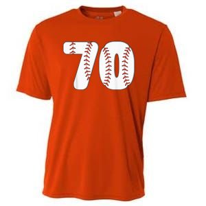 Baseball Number 70 Baseball Birthday 70 Baseball Themed 70th Cooling Performance Crew T-Shirt