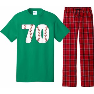 Baseball Number 70 Baseball Birthday 70 Baseball Themed 70th Pajama Set