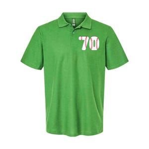 Baseball Number 70 Baseball Birthday 70 Baseball Themed 70th Softstyle Adult Sport Polo