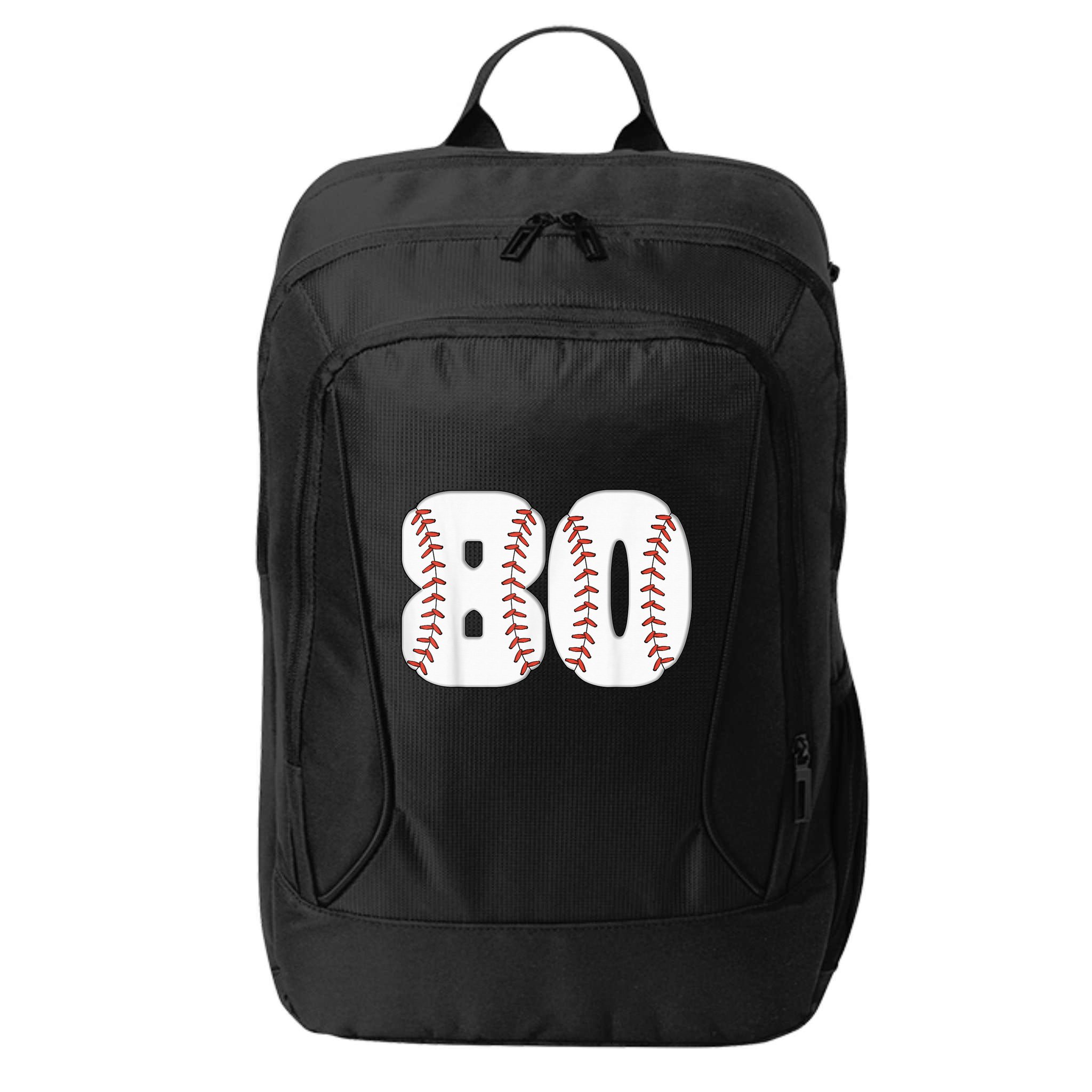 Baseball Number 80 Baseball Birthday 80 Baseball Themed 80th City Backpack