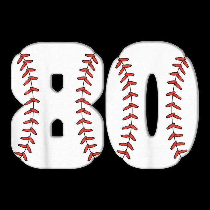 Baseball Number 80 Baseball Birthday 80 Baseball Themed 80th Womens Tank Top