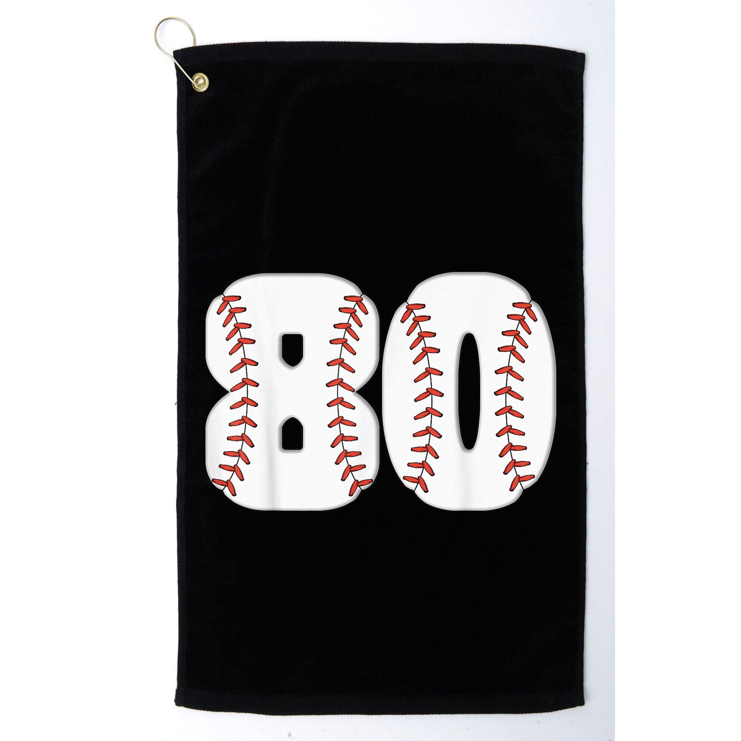 Baseball Number 80 Baseball Birthday 80 Baseball Themed 80th Golf Towel