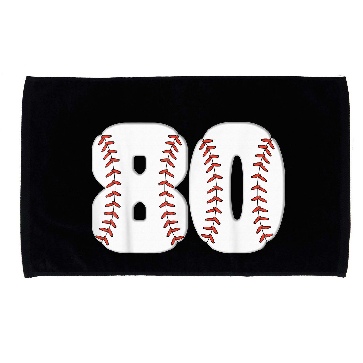 Baseball Number 80 Baseball Birthday 80 Baseball Themed 80th Microfiber Hand Towel